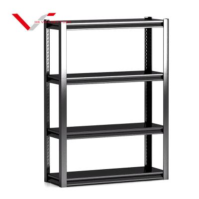 China Double Sided Rivet Corner Shelving Light Duty Racking System Coated Boltless Storage Shelf for sale