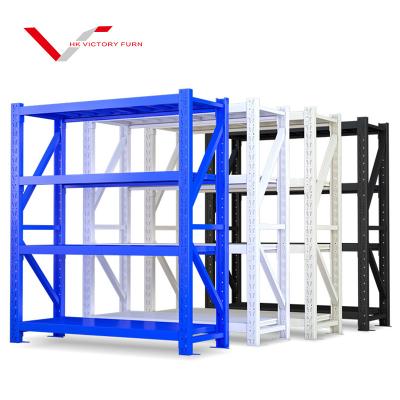 China Heavy Duty Double Sided Single Row Warehouse Shelf Column One Shelf Cheap Metal Products Rack for sale