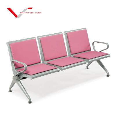 China Modern Unique Design Public Steel Three Seater Waiting Chair for sale