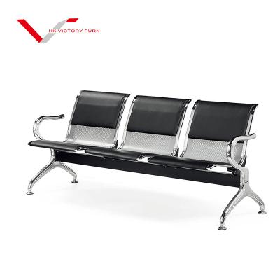 China Factory Price Modern Steel Iron Hospital Airport Waiting Room 3 Seater Chair for sale