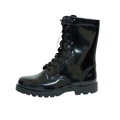 China 2020 Light Weight Bosnian Leather Shiny Fashionable Motorcycle Boots For Military for sale