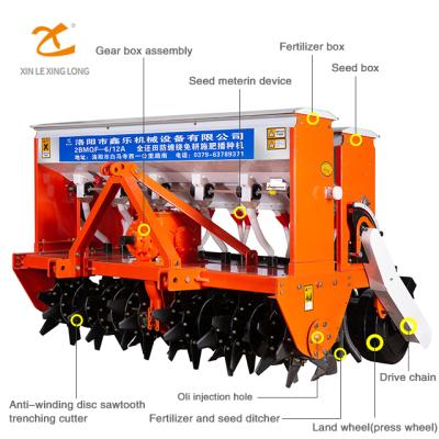 China Wheat Fertilizer Seeder 2BMQF-6/12A Xinle Wheat NO--Till Wheat Seeder For Sale Disc Wheat Planter Rice Planter for sale