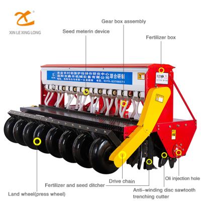 China Hot Sale Wheat Fertilizer Seeder Xinle Wheat NO--Till Farm Cultivating Seed Rice Transplanter Machine for sale