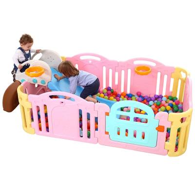 China Portable Baby Playpen Backyard Baby Gate Safety Play Fence Baby Game Yard Pen Modern Barrier New Design for sale