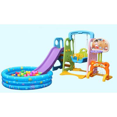 China Bring Happiness And Stimulate Imagine Children New New Playground Indoor Baby Popular Multifunctional Toys Children Cheap Colorful Plastic Swing Slide for sale