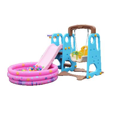 China < 13 Years Swing Pool Ball Combination High Quality Plastic Multifunctional Family Kindergarten Set Indoor Plastic Slide Toys for sale