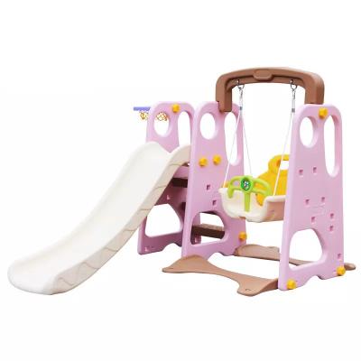 China Bring Happiness And Stimulate Imagine Hot Selling Plastic Kids Toys Baby Indoor Slide With Swing Set for sale