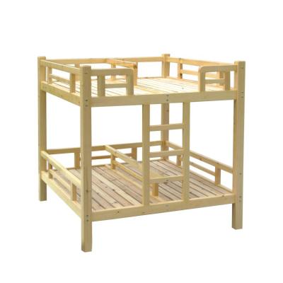 China Kindergarten Modern Furniture Bunk Bed Simple Design Solid Wood Bed For Kids for sale