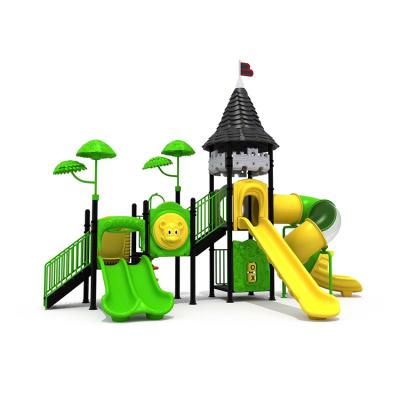 China Kindergarten Manufacturer Castle Series Kindergarten Kids Play Set Plastic Outdoor Playground Equipment With Slide For Kids for sale