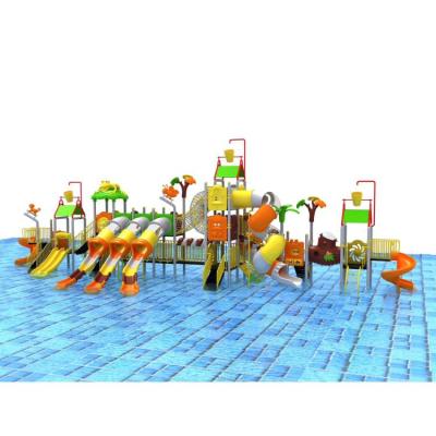 China Kids Water Slide Kindergarten Water Park Playground Equipments Safe Outdoor Pool Tube Plastic Water Slides On Sale for sale