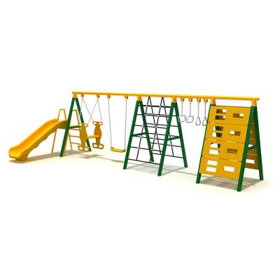 China Multifunctional Outdoor Fitness Equipment Application Combination Swing And Slide Playground For Kids for sale