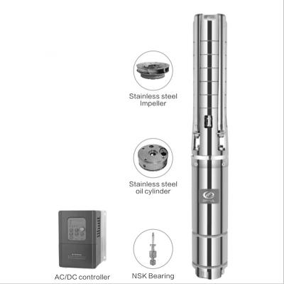 China Stainless Vertical High Pressure Solar Powered Water Pump Submersible Pump For Family Homes 4