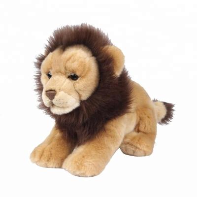 China Plush African lion plush child toy brown emulation lion safe toys stuffed wild animals for sale