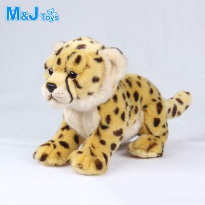 China Plush Stuffed Plush Toy Leopard Cheetah Toy Real Wild Animal Toys for sale