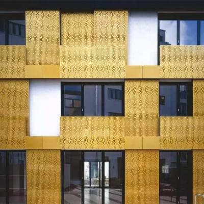 China Contemporary Curtain Wall Panels Decorative Building Material Perforated Aluminum Solid Sheet Metal Panel for sale