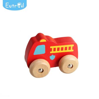 China Construction Children DIY Wooden Car Toys Bus Wooden Car for sale