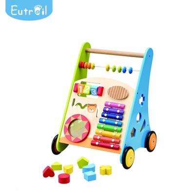 China Ride On Toy Car Kids Music Play Wooden Walker Car Toys Ride On for sale