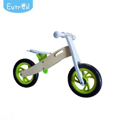 China Wood+metal+quality plastic color mixed wooden ride on car Mini Children Balance Bike for sale