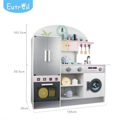 China Wooden Kids Kitchen Furniture Cooking Play Toy Wooden Storage Rack Toy for sale