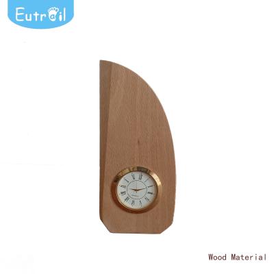 China High Quality Natural Wooden Educational Clock Toys Gift Wooden Table Clock for sale