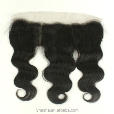 China Wholesale 100% Sheer High Quality Natural Black Unprocessed Virgin Dispenser Silky Straight Wave One Free Frontal 13*4 Closure for sale