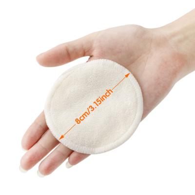 China Organic Natural Reusable Washable Plastic Free Organic Bamboo Scrub Terry Cosmetic Makeup Remover Pads Private Label OEM Reusable Facial Pad Cloth Removal Cloth for sale