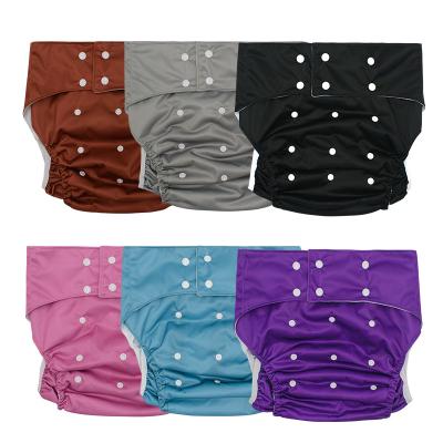 China Plain Weave One Size Fit All OSFA Pocket Cloth Gussets Double Cloth Diapers Reusable Adult Diapers For Disable Elderly Pregnant Women for sale