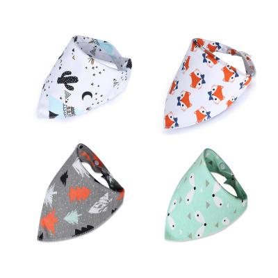 China Cheap Baby Gift Triangle Bib Cotton Bandanna Drool Neck Dribbler Baby Boy Girl Teething Scarf Newborn Soft Viable Bib for sale