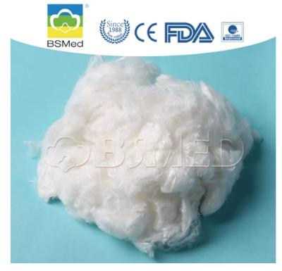 China Bleached Cotton Absorbent Raw Materials Wool Medical Hygienic Customized for sale