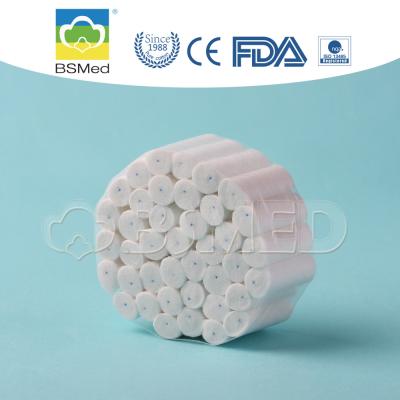 Chine Disposable Medical Surgical Dressing 100% Cotton Wool Hospital Supplies Fabric Absorbent Dental cotton roll à vendre