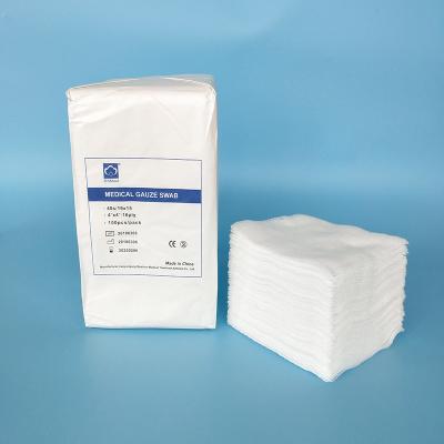 China 10x10cm Klasse ich sterile Gauze Pads Absorbent Medical Gauze-Putzlappen zu verkaufen