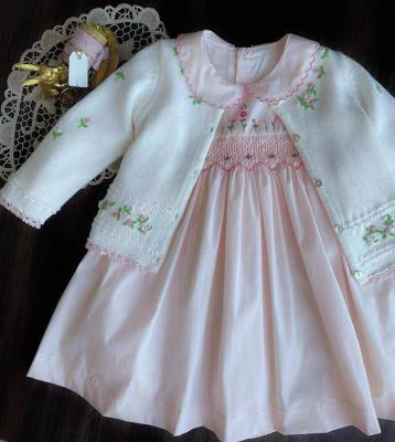 China Anti-Wrinkle Wholesale OEM Kids Clothing Latest Sleeve Layered Ruffles 10-140cm Long Fork Baby Dress Small Girls Rose Dress for sale