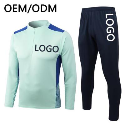 China Quick-Drying Custom Design Sublimation Printing Professional Long Sleeve Men Sportswear Soccer Training Tank Tops Wear Tracksuit Set for sale