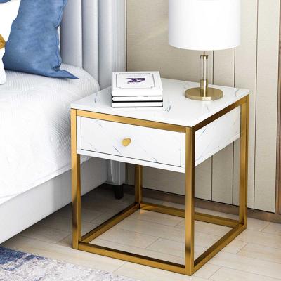 China Modern Corner Metal Nightstands Table Nightstand Smart Small Night Stand Bedroom Bedside Nordic Detachable Wooden Marble Wood Table for sale