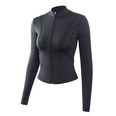 China Breathable China Made Yoga Jacket Active Jacket Jacket With Thumb Holes for sale