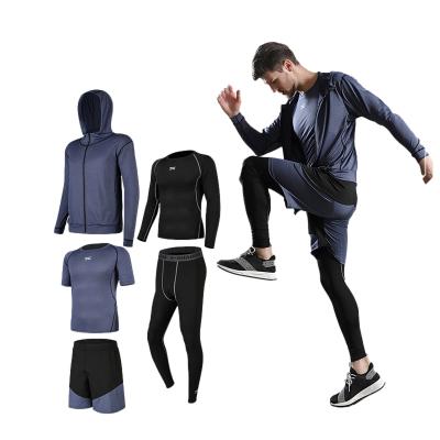 China Breathable Tight Wholesale Men's Sportswear Fitness Clothing Ropa Deeportira Gym Fitness Clothing Workout Training Tracksuit for sale