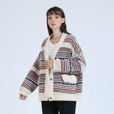 China Anti-Wrinkle Ladies Love Women Viable Christmas Coat Sweater Quality Jacket Knitted Casual Breathable Anti-Shrink Long Button Anti-Shrink for sale