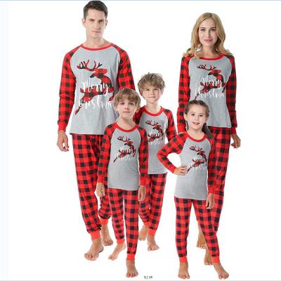 China Wholesale Breathable Christmas Pajamas Kids Cotton Stripe Christmas Pajamas for sale