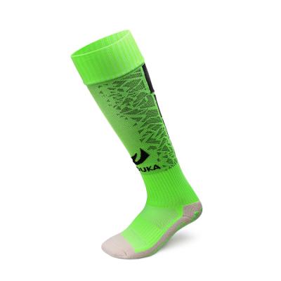 China 2019 Team Soccer Socks Anti Slip Anti Slip Green Cotton Long Football Boots Elite Sports Compression Socks for sale