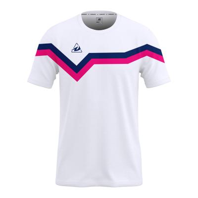 China White Mens Sportswear Football T Shirts Adult Casual Wear Anti-pilling T-shirts Design for sale