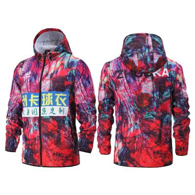 China Colorful Anti-UV Plain Sweat Suits Men Slim Fit Tracksuit Custom Printed Outdoor Sports Anorak Jackets for sale