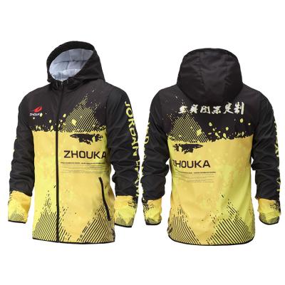 China Custom Brand Men's Sportswear Training Warm Up Anorak Windproof Jackets Anti-UV Soccer Tracksuit Custom Made for sale