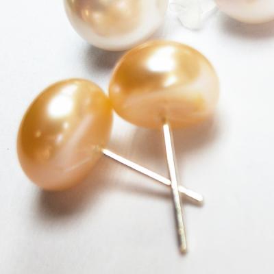 China 10mm Cultured Freshwater Pearl Earring 925 Sterling Silver Jewelry Earrings Pearl Silver Stud Earring for sale