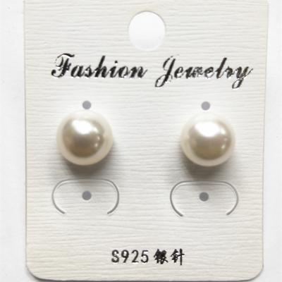 China Genuine 925 Sterling Silver 9mm Freshwater Cultured Pearl White Button Stud Earrings For Women for sale