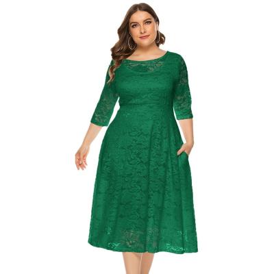 China Sustainable 2023 New Trendy Plus Size Dress Plus Size Evening Dress Vintage Casual Women's Dresses for sale