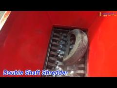 PLC Automatic Double Shaft Shredder 30kw High Efficiency For Tire / Metal