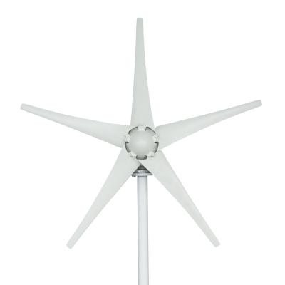 China Nylon fiber Latest Design Good Quality 5 Blades 100W Horizontal Wind Turbine Green Energy Home Use wind Power generator for Sales for sale