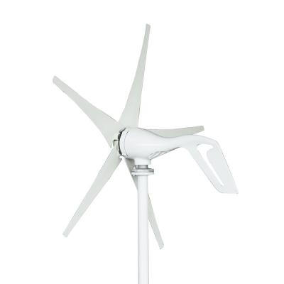 China Nylon fiber 100W/200W/300W/400W light wind mill 12V/24V Horizontal Shaft Wind Turbine 3 Blades Wind Turbine Generator For Home Farm for sale