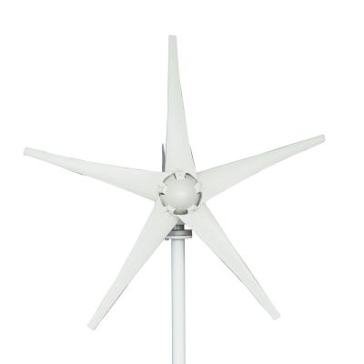 China Nylon fiber 1000 Small Size 1KW 12V 24V Horizontal 6 Blades Wind Turbine Generator Clearance Sale for sale