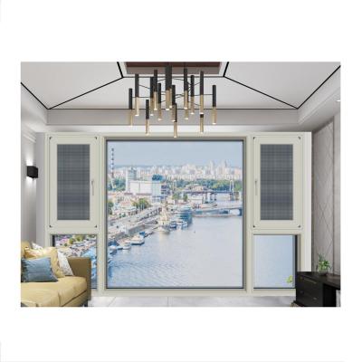 China Folding Aluminum Screen Factory Price Casement Window Double Glazed Windows for sale